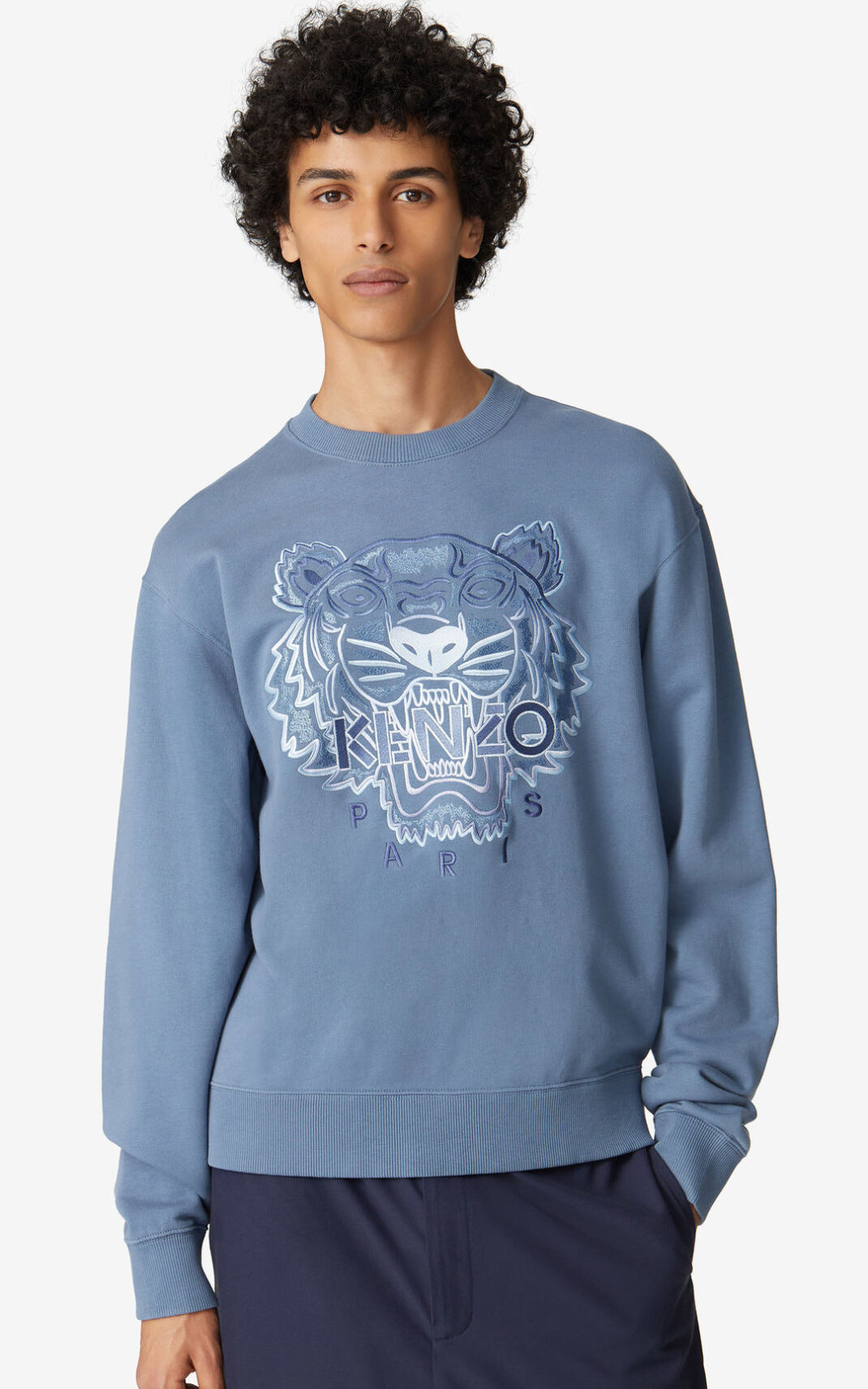 Kenzo Tiger Sudadera Hombre Azules | 2641350-LB